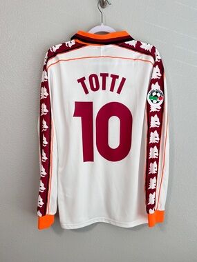 Vintage Roma 1998/1999 Totti home soccer jersey